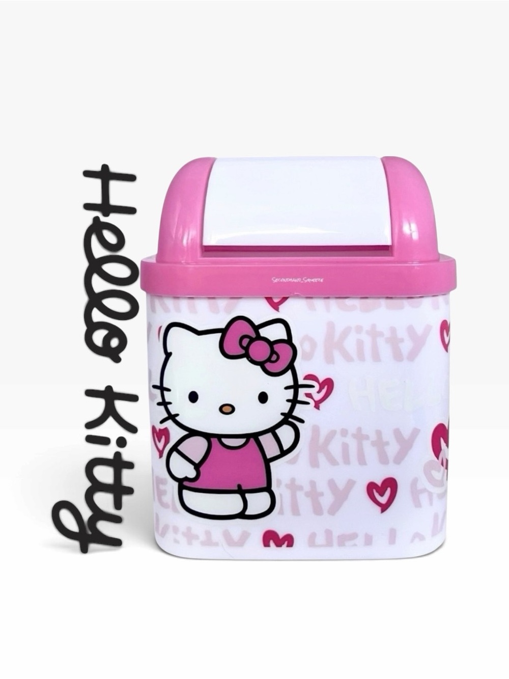 Hello Kitty Mini Desktop Trash Can – 7 Inch